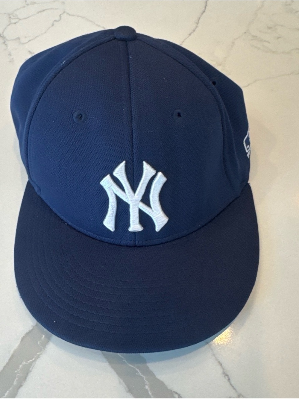 MLB Navy and White Team Logo Interior Cap